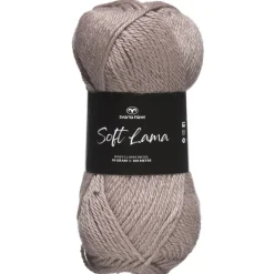 Garn Soft Lama 50 g rosagrå – Ballet slipper 49