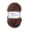 Garn Soft Velvet 100 g mørkebrun