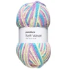 Garn Soft Velvet 100g rainbow – garn med masser af livlige farver