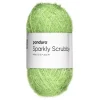 Garn Sparkly Scrubby 50 g lysegrøn