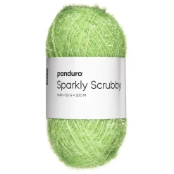 Garn Sparkly Scrubby 50 g lysegrøn