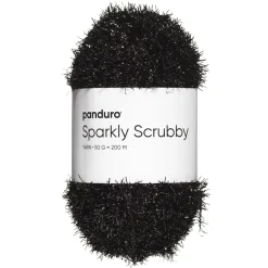 Garn Sparkly Scrubby 50 g sort