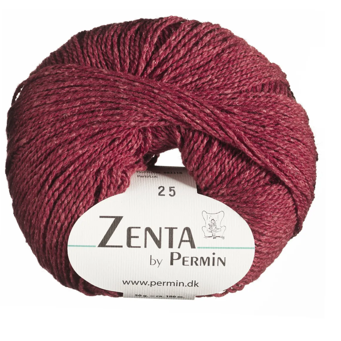 Garn Zenta 50 g rød