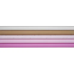 Gavepapir 5-pak rosa mix med bryster & kraftpapir – 5×2 m, 57 cm bred