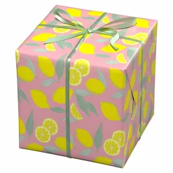 Gavepapir på rulle 10 m×57 cm – citroner i forskellige varianter