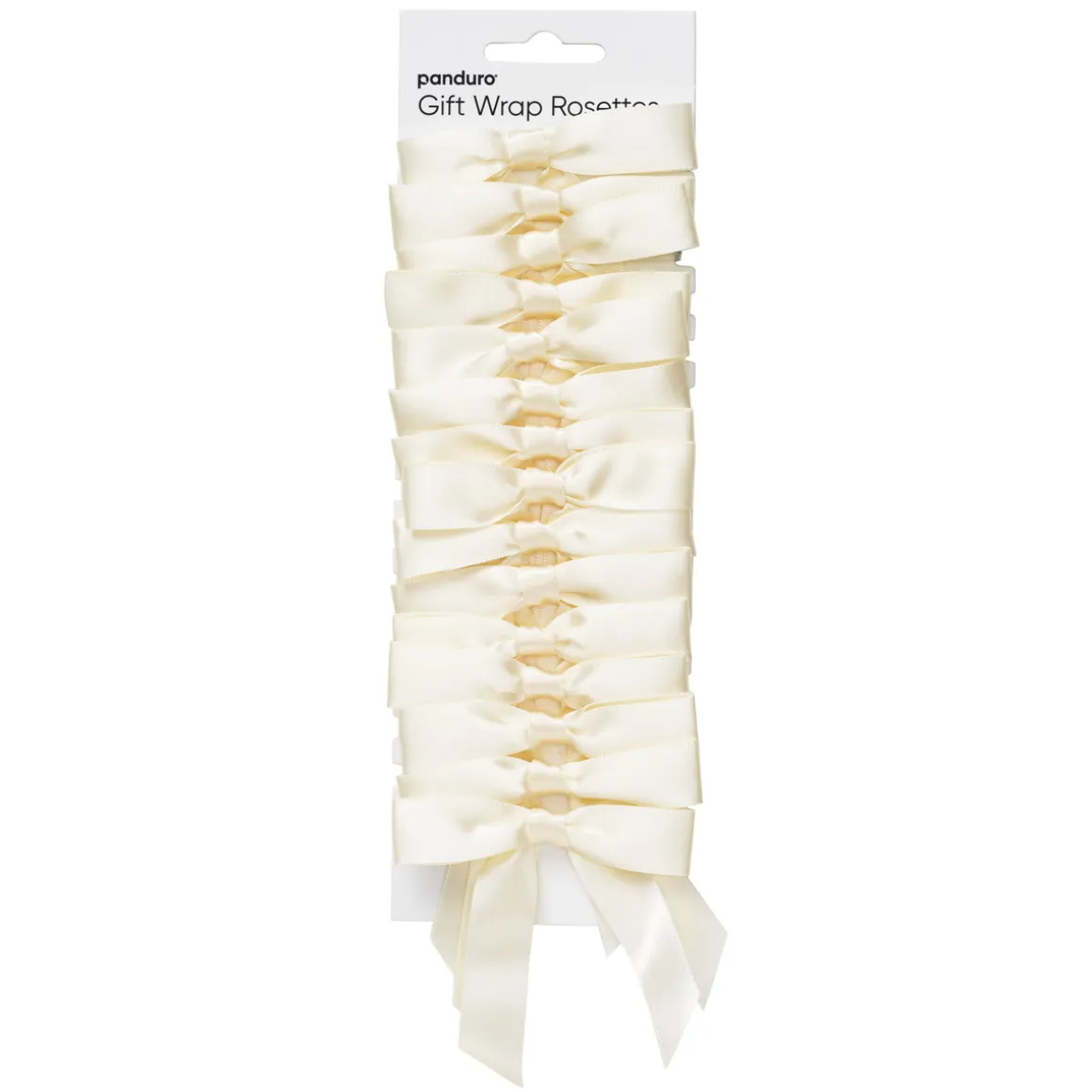 Gavesløjfer, sløjfer af satin, cremefarvet og ivory, 15 stk.