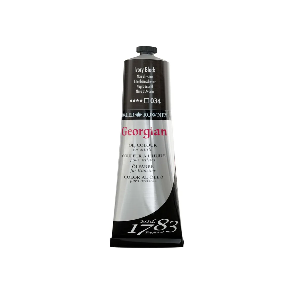 Georgian Oil Colour oliefarve 225 ml Ivory Black 034