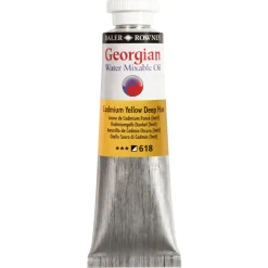 Georgian Water Mixable Oil Colour, vandopløselig oliefarve 37 ml Cadmium Yellow Deep Hue 618