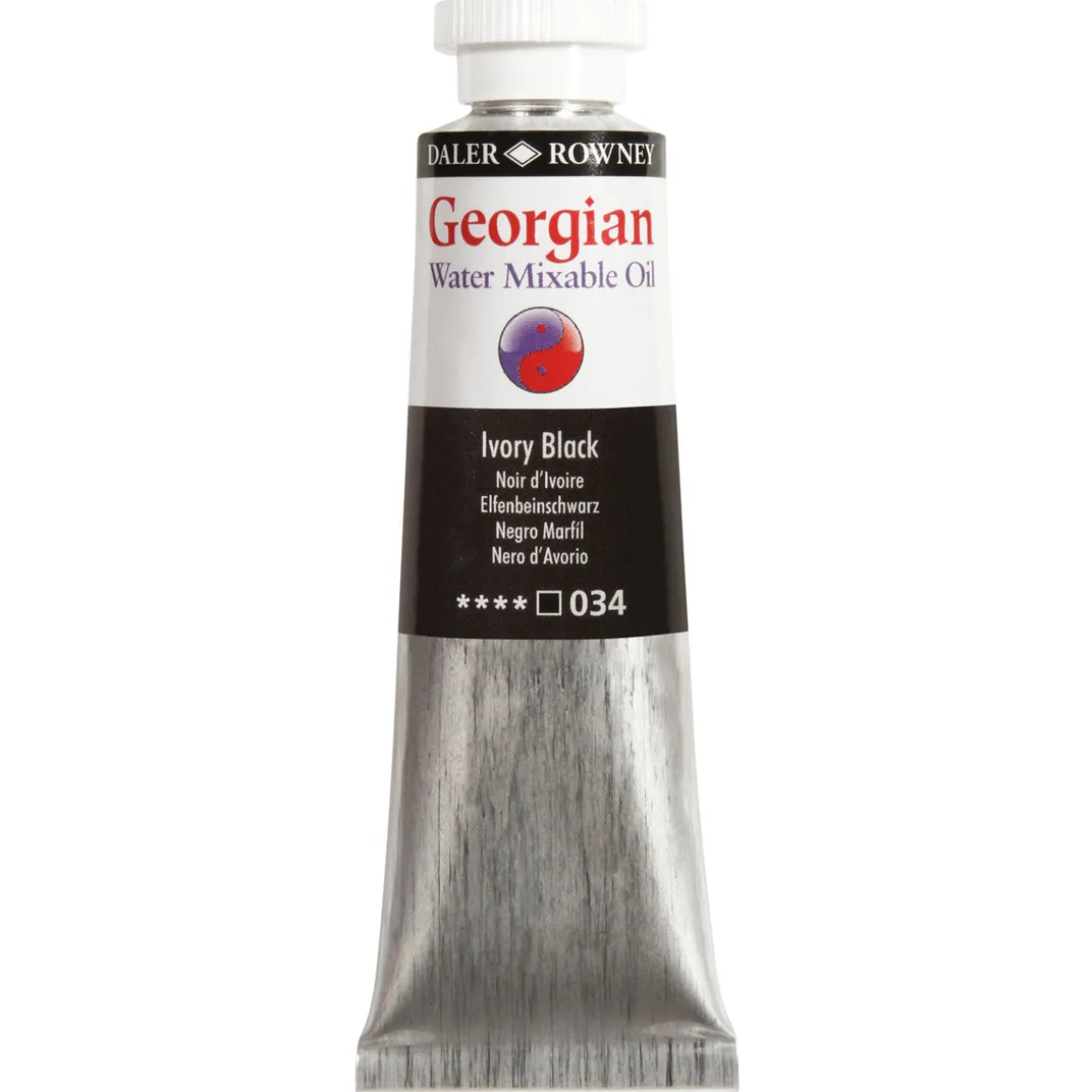 Georgian Water Mixable Oil Colour, vandopløselig oliefarve 37 ml Zinc White 001