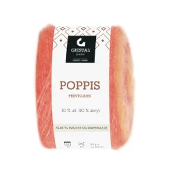 Gjestal Garn Poppis printgarn 50 g lakserosa – gradet garn