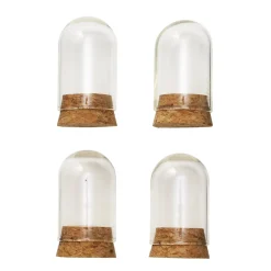Glasflasker med prop 4 stk. Ø2,5 cm, 4,3 cm høje
