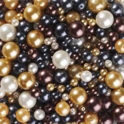 Glasperlemix guld/brun 130 g