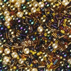 Glasperlemix guld 120 g