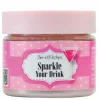 Glitterpulver, spiseligt glitter til drikkevarer, rosa 10 gram