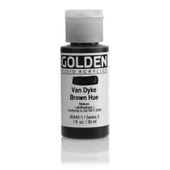 Golden Fluid Acrylics 30 ml - 2442 Van Dyke Brown Hue