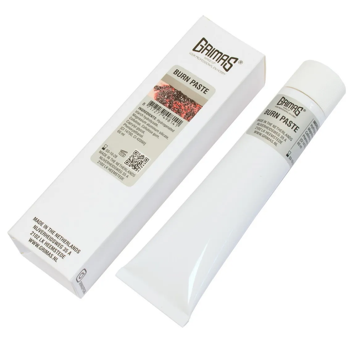 Grimas Make-Up Burn Paste – creme som tørrer som brandskader til halloween og fastelavn! 60 ml tube