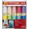 Gütermann sytråd 10×100 m. 100% polyester, Pastel