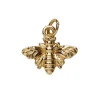 Guldfarvet vedhæng/charm bi 15,5×13,4 mm