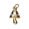 Guldfarvet vedhæng/charm svamp 10×9,6×5,8 mm