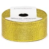 Gyldent glitterbånd – 25 mm bredt og 8 meter langt