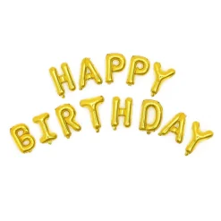 Happy B-day foil guld