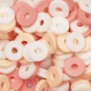 Heishi-perler i rør – skønt mix med hvide, lyse & abrikosfarvede heishis, Ø6 mm