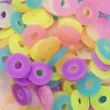 Heishi-perler i rør – skønt mix med semitransparent tutti frutti, Ø6 mm