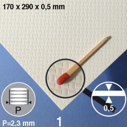 Hermoli ark struktureret 2,3mm