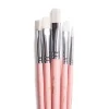 HIMI Gouache Brush 5-pak Pink Bird – 5 lyserøde pensler – 3 filbert, 1 rund og 1 flad
