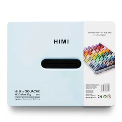 HIMI Gouache Twin Cup Kit Ice Blue – hele 112 jelly gouachefarver!