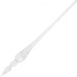 Håndlavet kalligrafipen, fremstillet af glas. Længde 18 cm