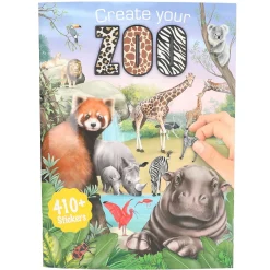 Hobbybog Create your zoo, masser af fine dyr! 22×30 cm, 24 sider +410 stickers