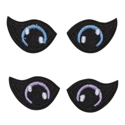 Hobby Pony stoføjne 2 par, blå og lilla, 32×20 mm