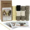 Hooked DIY-kit Jungle friends, hækl 3 sjove junglevenner