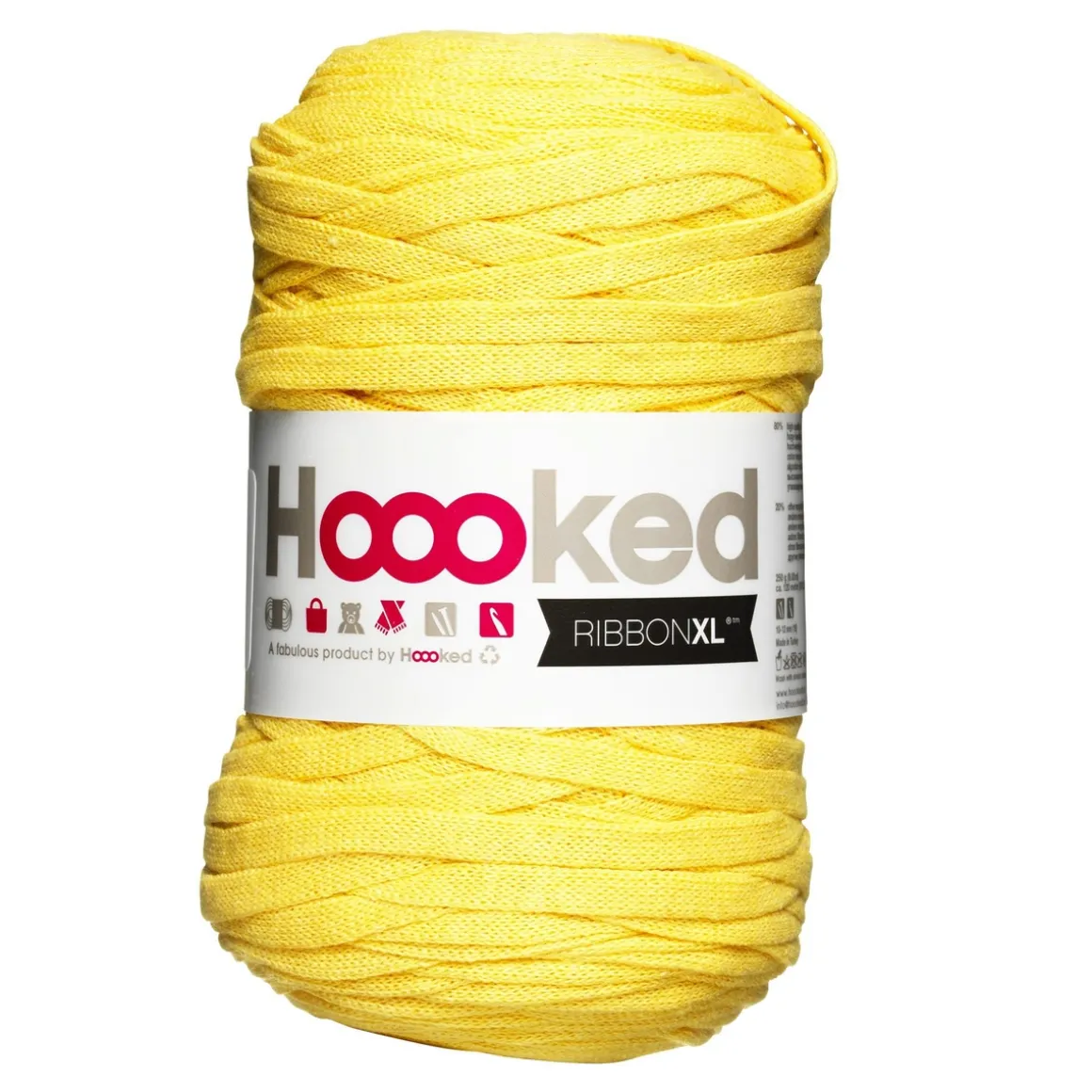 Hooked Ribbon XL garn 250 g gul – RXL35 Lemon yellow