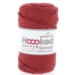 Hoooked Spesso Eco Barbante Chunky Cotton by Panduro Yarn – 500 g rød, Ruby S1000