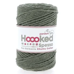 Hoooked Spesso Eco Barbante Chunky Cotton by Panduro Yarn – 500 g mørkegrøn, Aspen S805