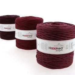 Hoooked Zpagetti Medium jerseygarn 900 g vinrød – Bordeaux shades, pris pr. stk.
