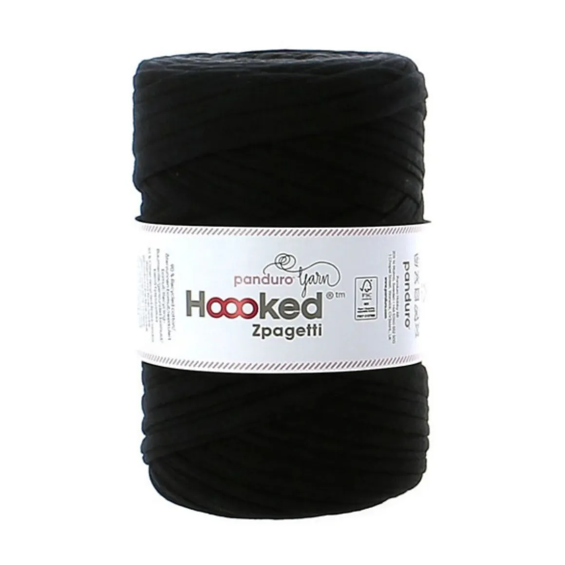 Hoooked Zpagetti Medium tricotgarn 450 g sort – Black shades ZP004-01, pris pr. stk.