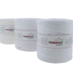 Hoooked Zpagetti Medium tricotgarn 900 g hvid – White shades ZP005-1, pris pr. stk.