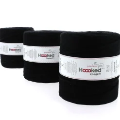 Hoooked Zpagetti Medium tricotgarn 900 g sort – Black shades ZP005-01, pris pr. stk.