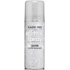 Hårspray glitter sølv 100 ml – givet håret bling til fest, karneval og udklædning!