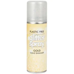 Håspray glitter guld 100 ml – giv håret bling til fest, karneval og udklædning!