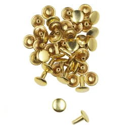 Hulnitter refill Ø9 mm, 20-pak guldfarvede. Længde 8/10 mm, 10 par af hver