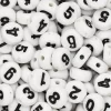 Hvide talperler 0-9 – 150 stk. Sorte tal