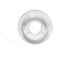 Hvid, flad, elastisk smykketråd Ø 0,5 mm, 10 meter