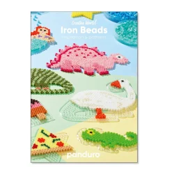 Inspirationsbog til Midi-rørperler, 26 sider med illustrationer, perlemønstre + perleplade-tricks