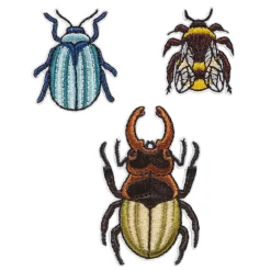 Iron-on insekter blå/brun