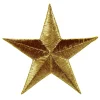 Iron-on stjerne, guldfarvet, 7×7 cm