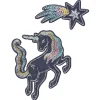 Iron-on unicorn / enhjørning denim